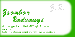 zsombor radvanyi business card